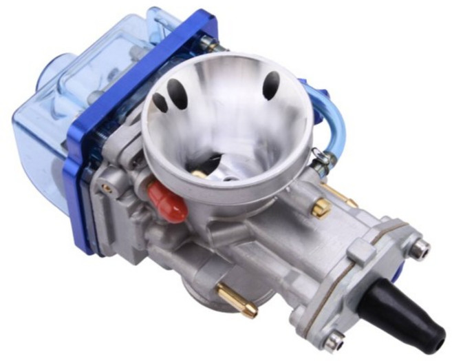 2스트로크 50 ~ 100cc 오토바이 스쿠터 먼지에 맞는 제트기가있는 21mm 플랫 슬라이드 기화기 탄수화물