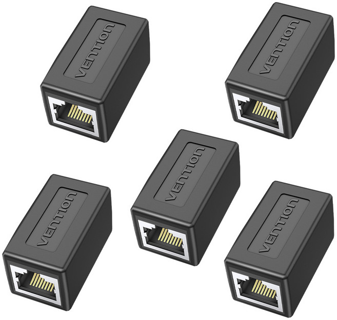 벤션 CAT6 FTP 랜연장 젠더 RJ45 키스톤 잭 커플러, 5개