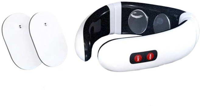 찐노마진몰 저주파 어깨 목 안마기 마사지기 패드 휴대용, 저주파목안마기