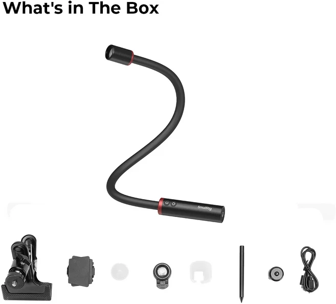 SmallRig RM 03 매크로 사진 LED 조명 조정 가능한 각도 다목적 제어 비바람에 견디는 멀티 컬러 출력, 01 5480