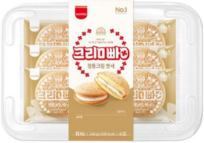 삼립 정통크림붓세, 40g, 6개