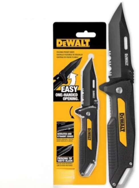 디월트 DWHT10910 접이식 공구 휴대용 포켓 나이프 칼, 60 이하, 16cm, 8.3cm, 1개
