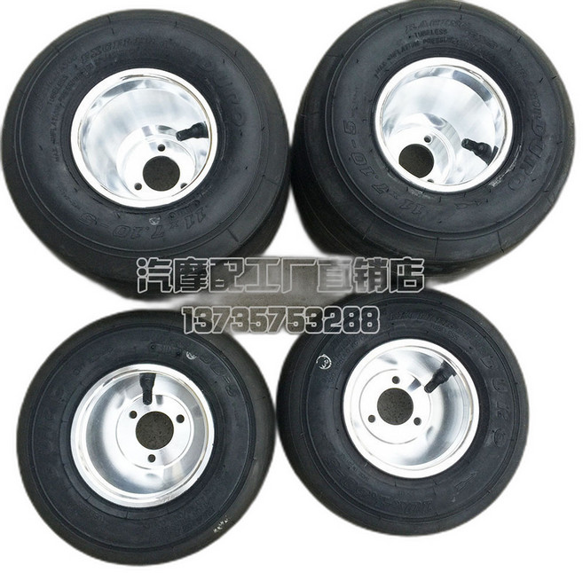 타이어 바퀴 카트 레이싱 세트 10x4.505 11.105 P6861, 10x3.60-5 강화 타이어, 1개