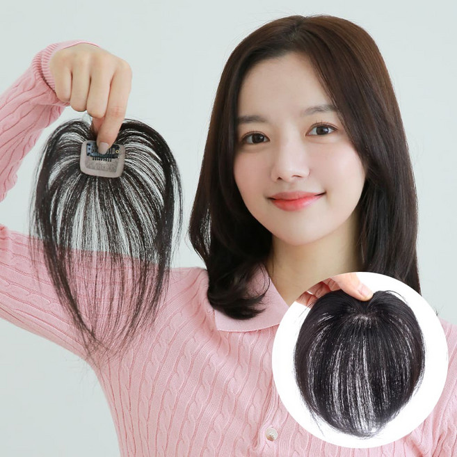 여우가발 원핀 리얼스킨 인모100% 여자 정수리가발 부분가발 CW2018, 자연갈색, 1개