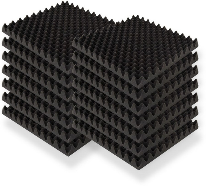 폼라이프 접착 난연 계란판 방음재 방음스펀지 50Tx500x500, 14개, 블랙+접착+난연