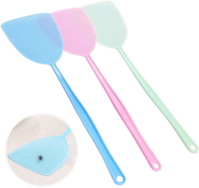 동화다 파스텔톤 파리채, 그린+블루+핑크