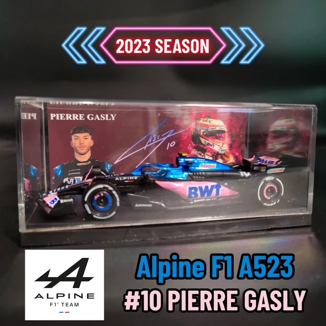 Bburago 1:43 F1 맥라렌 MCL60 자동차 모델 복제 피아스트리 노리스 시그니처 쇼케이스 체중계 포뮬러 장, 12 Alpine A523 10
