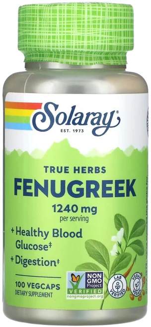 솔라레이 호로파 620mg 100캡슐 Solaray Fenugreek, 4개, 100정 - 쿠팡