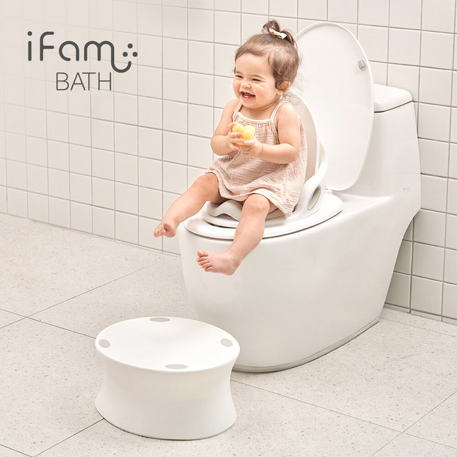 아이팜 프리미엄 포티 3in1 유아변기 변기커버 디딤대, 그레이