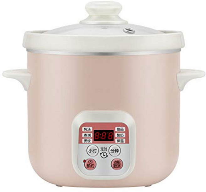 陶瓷健康杯 迷你燉鍋 燜燒鍋 煲粥養身杯, 智能棕色1.8L/中號, 1個, 18cm