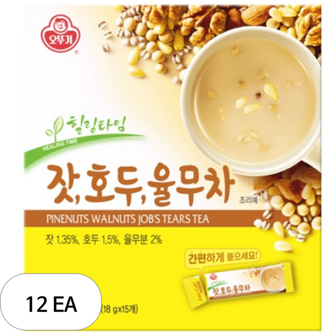 (무)오뚜기 잣호두율무차900g(50T)X12개, 18g, 50개입, 12개