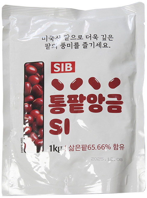 SIB선인 소울백서 가정용 베이킹 통팥앙금, 2개, 1kg