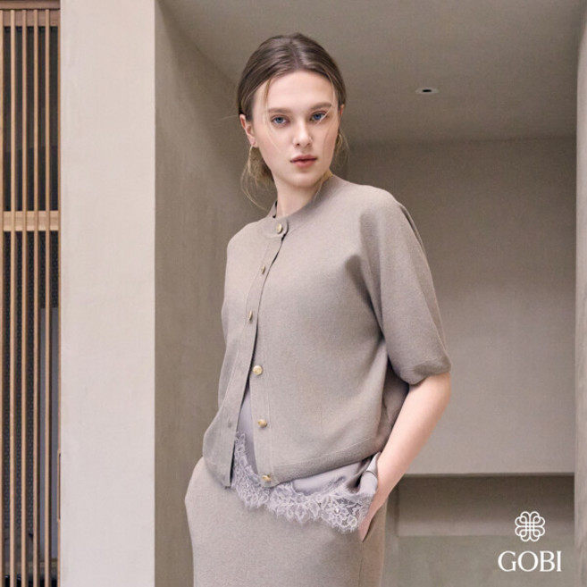 고비(GOBI) 실크 캐시미어 파라슈트 가디건