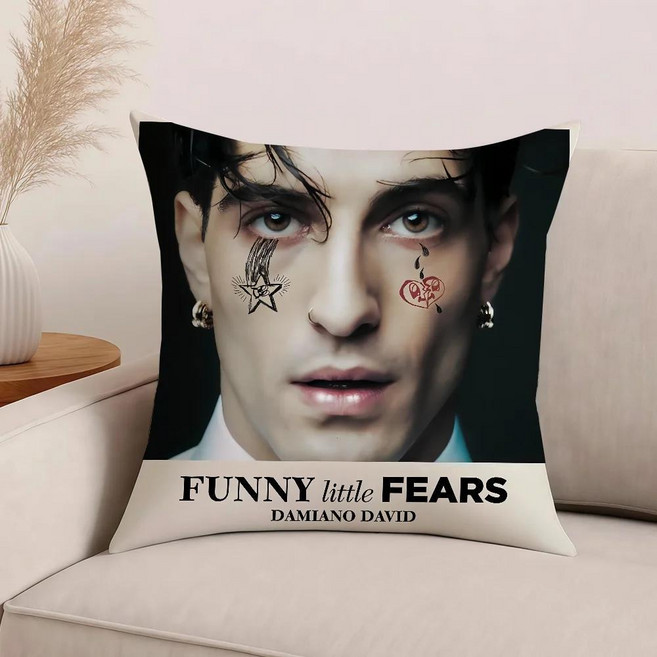 다미아노 데이비드 재미있는 작은 두려움 베개 케이스 사무실 쿠션 소파 자동차 침실 장식 커버에 적합, 1개, 1. z1 / H. 65x65CM(26x26In)