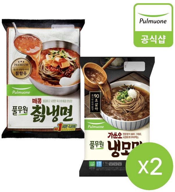 풀무원 [풀무원] 칡냉면2인(905g)X2개+가쓰오 냉모밀 2인(702g)X2개, 1개