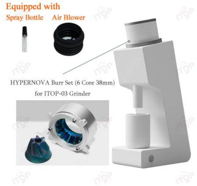 전동 커피그라이더 휴대용 원두커피 미니 전기 커피 그라인더 코어 버 가정용 콩 에스프레소 필터 용 밀러, 220-240V 50-60Hz, AU, 12)38mm 6core, 1개