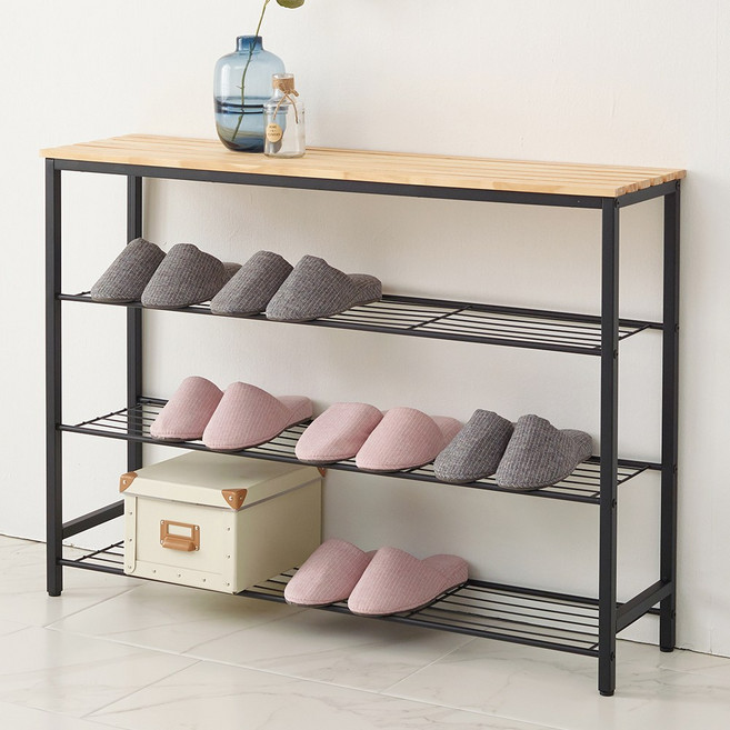 예다움 신발장 신발정리대 4단 1000 수납 다용도선반, 화이트