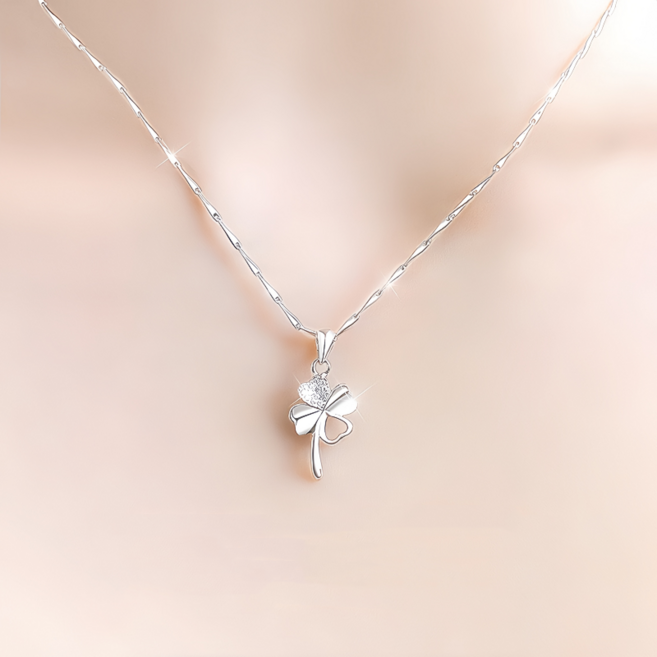 Youmi 여성 행운 가득 클로버 펜던트 목걸이 BH12