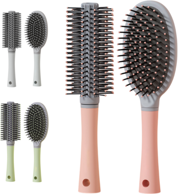 헤어브러쉬 빗 2종 세트, 1개, 핑크