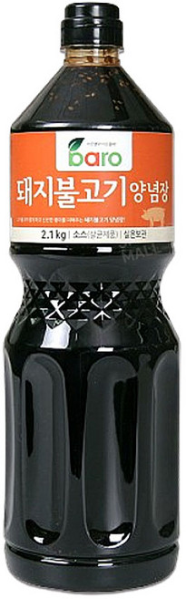 바로 돼지불고기 양념장 2.1kg 불고기덮밥소스 업소용, 1개