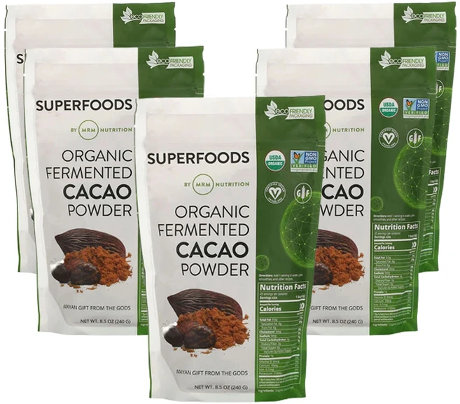 MRM뉴트리션 유기농 발효 카카오 분말 240g(8.5oz), 5개, 240g - 쿠팡