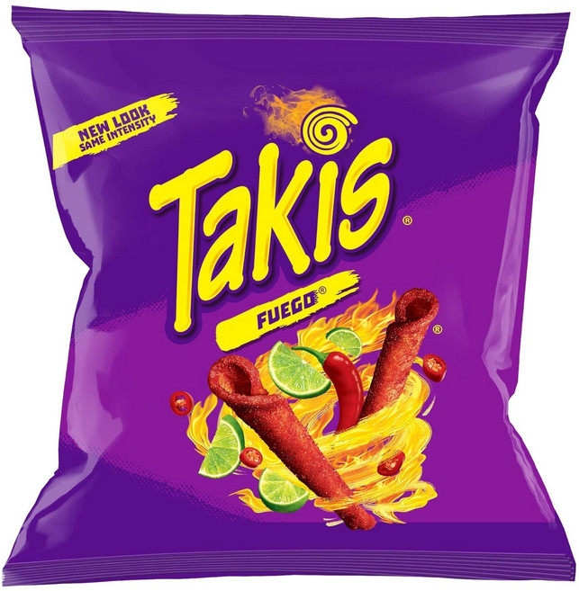 타키스 후고 핫칠리 페퍼 라임 또띠아 칩스 스낵사이즈 Takis Fuego Snack Size, 28g, 10개