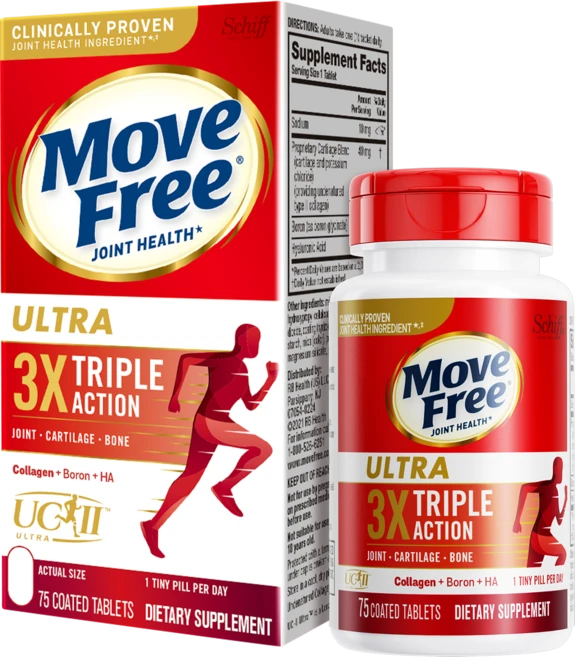 [사은품증정] 쉬프 무브 프리 울트라 트리플 액션 75정 (타블렛) Schiff Move Free Ultra Triple Action 75tabs +알약케이스(랜덤) 1개 - 쿠팡