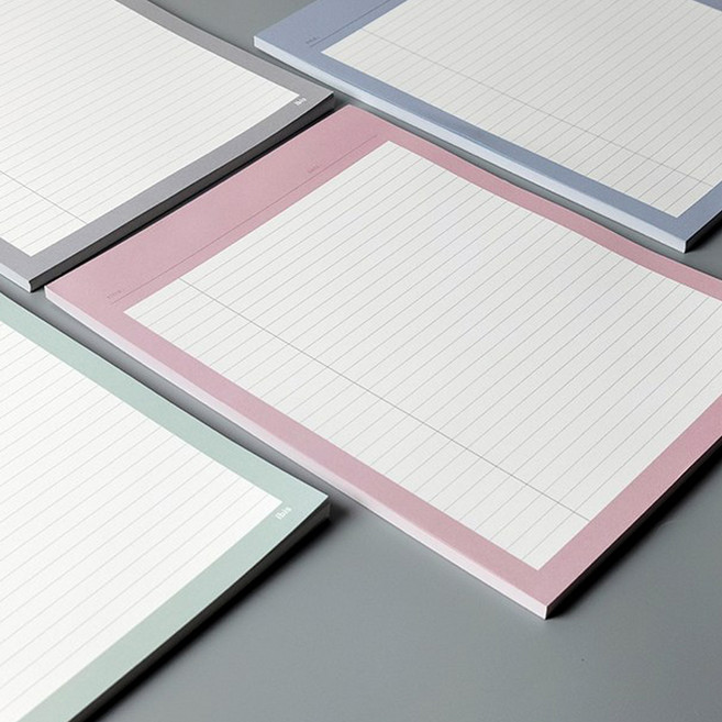 색상랜덤 간격 아이비스 노트패드 B5 50매 뜯어쓰는 필기노트