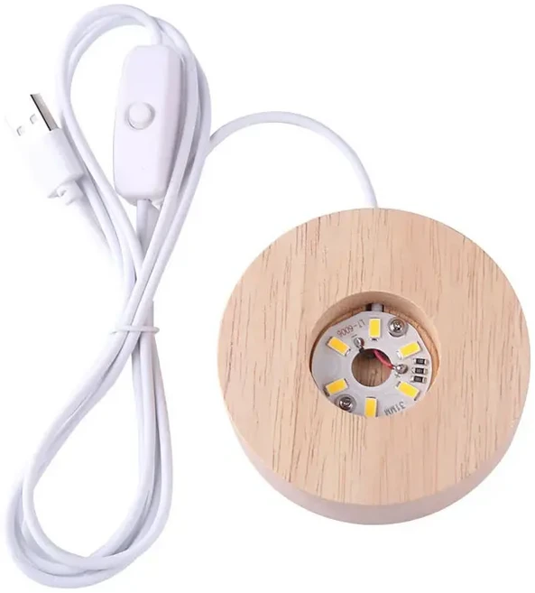 천연 스톤 오르고나이트 피라미드 크리스탈 우드 라이트 베이스 원격 제어 목재 LED 야간 조명 스탠드 램프, 1개, Warm Color