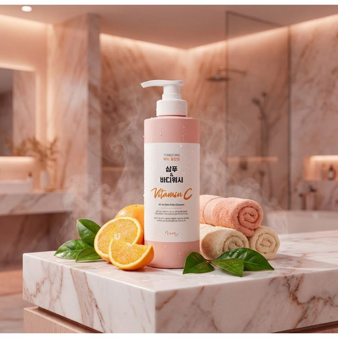 통통생활 통통비타올인원 샴푸+린스+바디워시를 하나로 올인원샴푸 1L 대용량, 1개