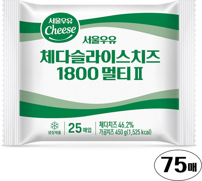 서울우유 체다슬라이스치즈450g멀티2, 450g, 3개