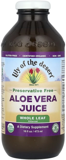 릴리오브더데저트 알로에베라즙 잎 성분 정제 473ml, 2개, 473.176ml - 쿠팡