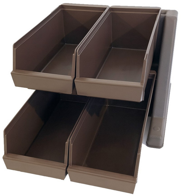 라이프초이스 업소용 가정용 다용도 분류통 4구 세트 수저통 수저함 정리함 빨대 냅킨 소스 수납, 1개