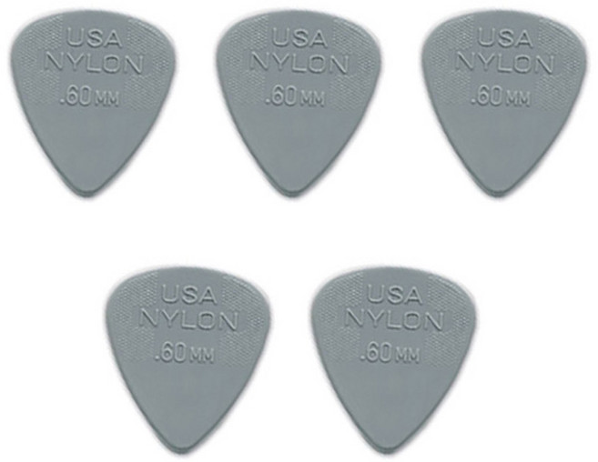 던롭 나일론 기타피크 0.6mm 5개, 1세트