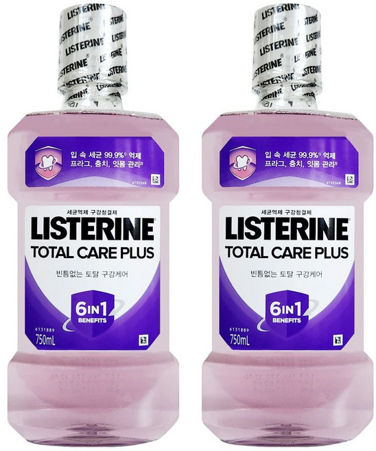 리스테린 토탈케어 플러스 750ml X 2개 ang+497HL, 1