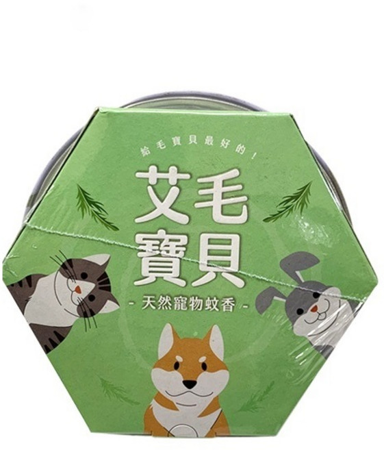 艾毛寶貝 艾草蚊香, 1個, 毛寶貝艾草薰香"室外專用"