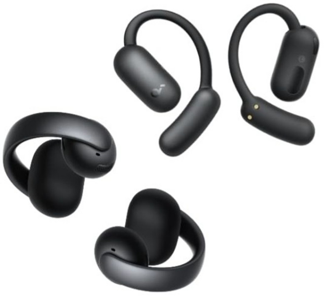 Anker의 Soundcore AeroClip AeroFit 2 포함 오픈 이어 이어버드 클립형 헤드폰 적응형 편안함 4개의