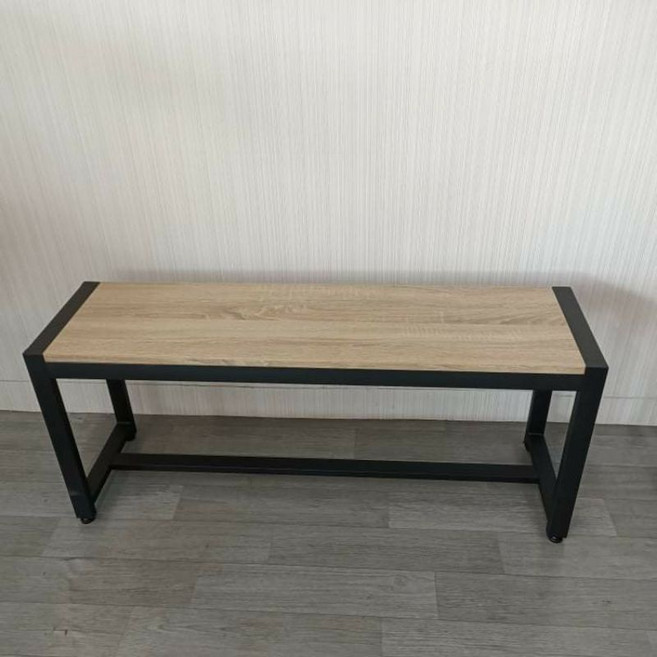 小象生活館 工業風長板凳 簡約多功能穿鞋椅 等候椅 110公分 橡木色, 橡木,110, 1個