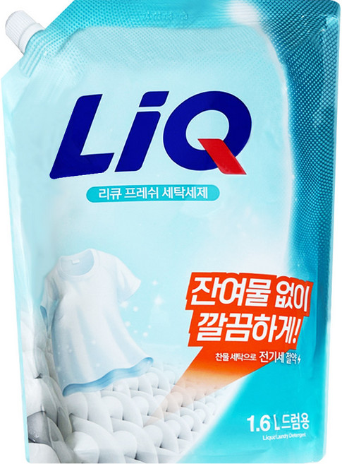 리큐 프레쉬 세탁세제 드럼용 리필, 3개, 1.6L