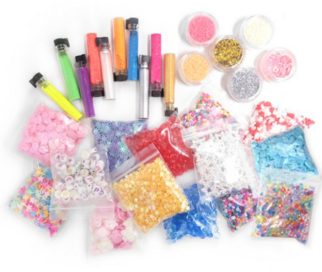 펄가루 10종 + 토핑가루 6종 + 토핑 파츠 14종 DIY 세트, 단일, 2세트