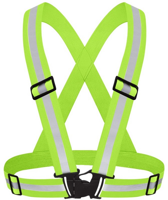 貝比 反光背心 高亮安全背帶 反光條, 1個, 高彈性【綠】, 高彈性綠