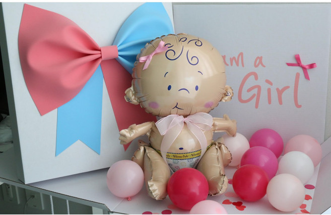 완제품발송 / 젠더리빌 박스 상자 풍선 서프라이즈 성별, 남자, 아기호일포함