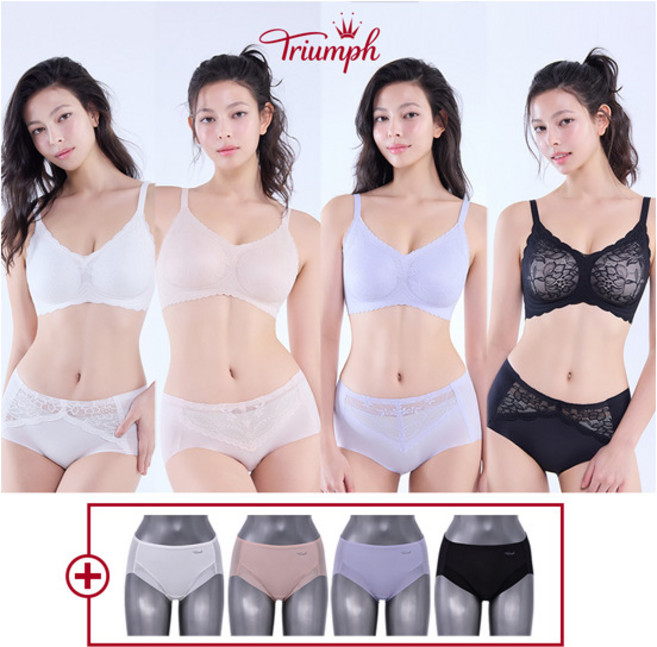[트라이엄프] 에어라이트 브라팬티 4세트+세컨팬티 4종