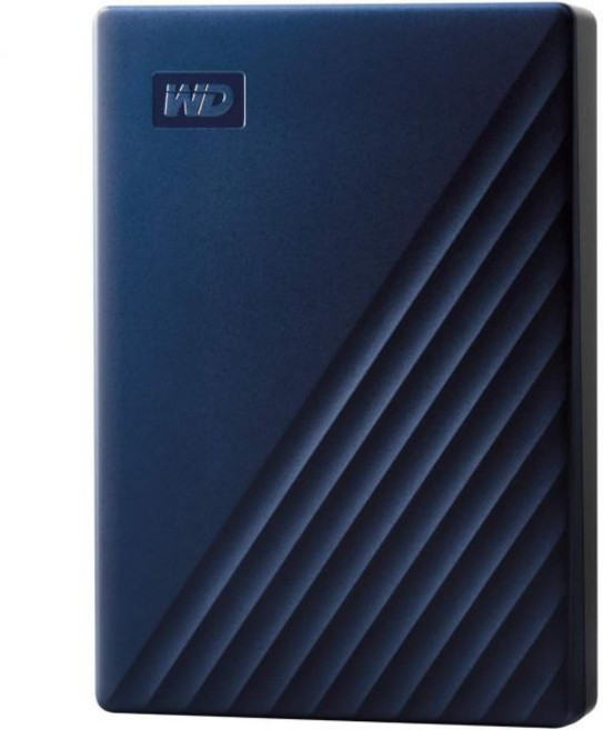 WD 2TB 마이 패스포트 휴대용 외장 하드 드라이브 블랙 랜섬웨어 방지 및 비밀번호 보호 기능이 있는 백업 소프트웨어 내장 USB 3.1/USB 3.0 호환 - WDBY, For Mac, 5TB, Navy