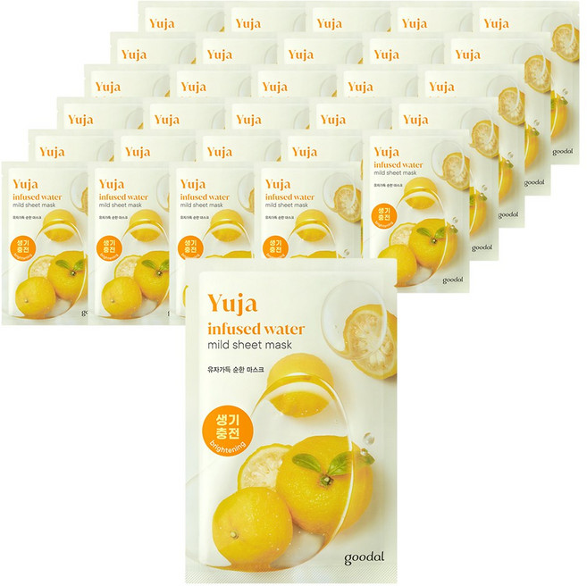 구달 순한 마스크팩 유자, 1개입, 30개