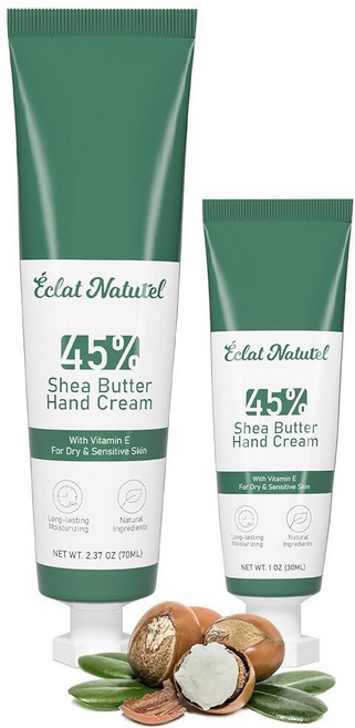 ÉCLAT NATUREL 시어 버터 핸드 크림 70ml 1개 30ml 1개, ÉCLAT NATUREL 시어 버터 핸드 크림 70m