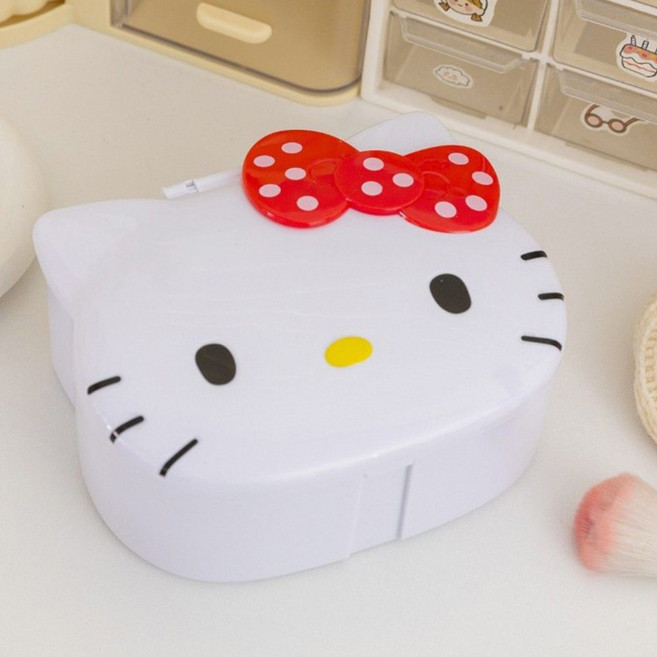 문구보따리 산리오 악세사리 보관함 문구 다용도 소품함, 헬로키티_레드, 1개