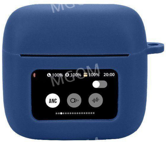 JBL Tour Pro3 투명 케이스 호환 실리콘 보호 소프트 커버 무선 이어폰, 블루케이스+보호필름