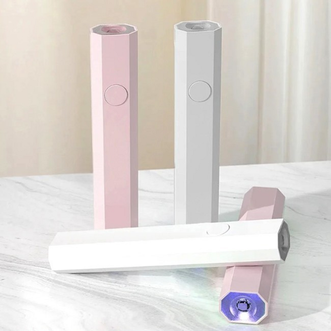 휴대용 모노그램 젤네일 램프 3w, 1개, 핑크