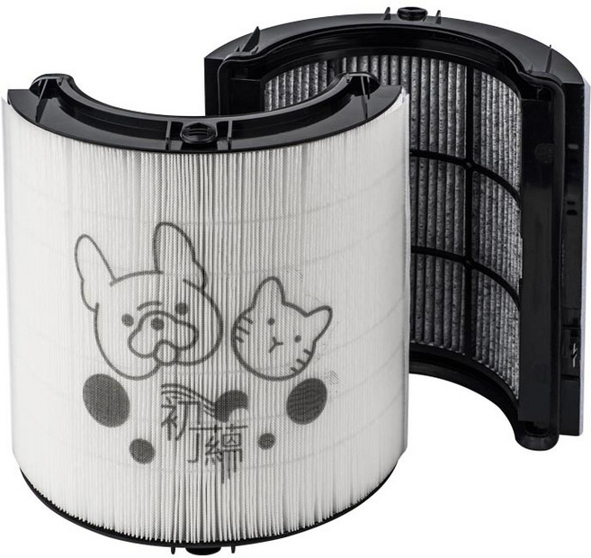 Dyson 戴森 TP06 HP06 TP07 HP07 TP09 HP09 HP10 TP10, 1套, HEPA+活性碳棉複合濾網+可拆前置濾網, HEPA+活性碳棉複合濾網+可拆前置濾網